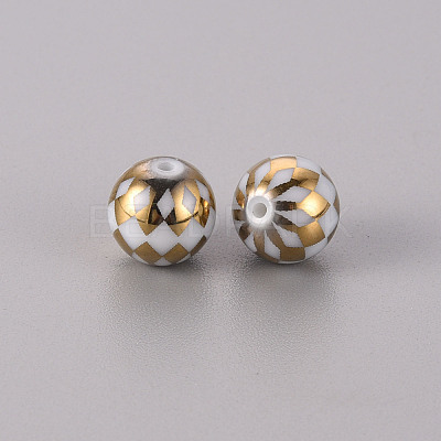 Electroplate Glass Beads EGLA-Q123-013D-1