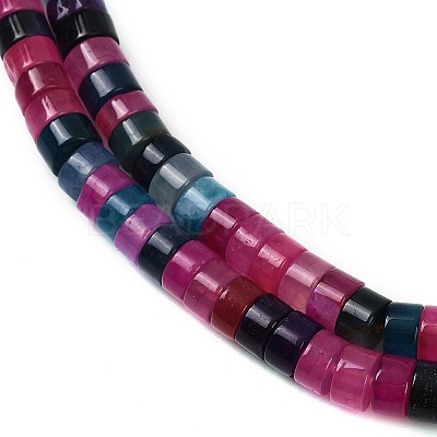 Dyed Natural Agate Beads Strands G-U030-B01-03-1