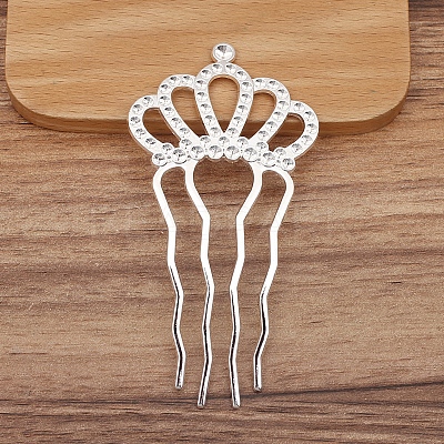 Alloy Hair Comb Findings PW-WGF8823-01-1
