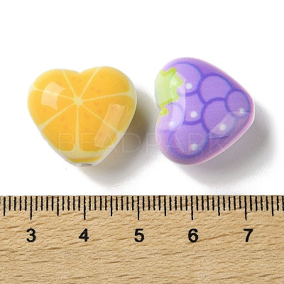 Printed Opaque Acrylic Beads MACR-F087-05-1