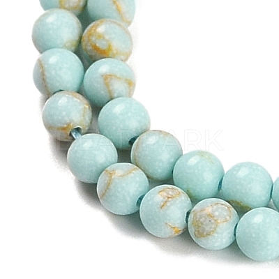 Synthetic Turquoise Beads Strands G-U004-02Q-1