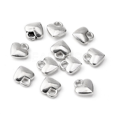 Tibetan Style Heart Charms X-TIBEP-LFH260Y-S-FF-1