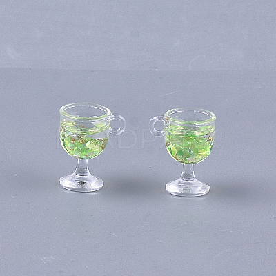 Resin Cup Pendants X-CRES-S359-10-1
