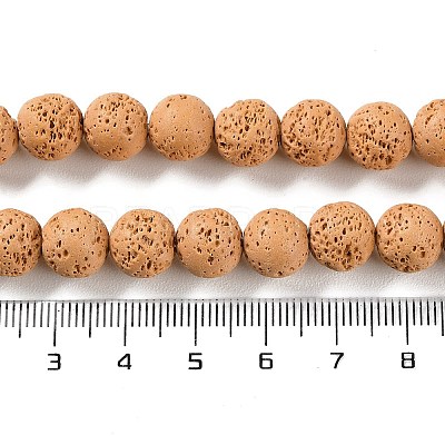 Synthetic Lava Rock Dyed Beads Strands G-H311-08C-10-1