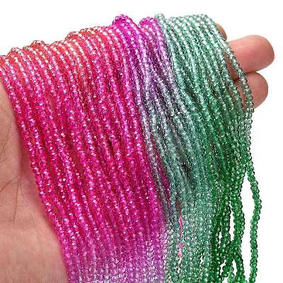 Transparent Painted Glass Beads Strands DGLA-A034-T2mm-A03-1