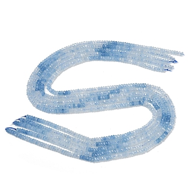 Natural Aquamarine Beads Strands G-P553-F10-02-1