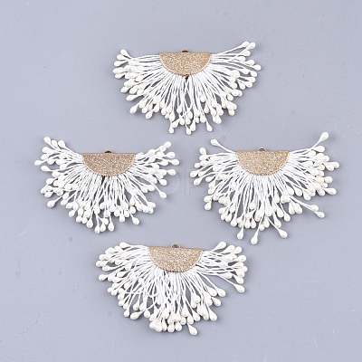 Polycotton(Polyester Cotton) Tassel Pendant Decorations FIND-T041-03-1