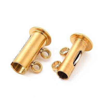 Ion Plating(IP) 304 Stainless Steel Slide Lock Clasps STAS-G071-51G-1