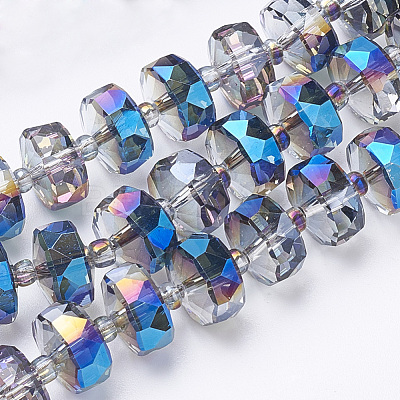 Electroplat Glass Beads Strands EGLA-Q092-8mm-D06-1