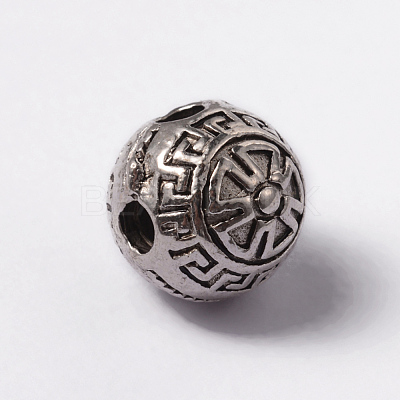 Tibetan Style Alloy 3 Hole Guru Beads TIBEB-YC65989-AS-1
