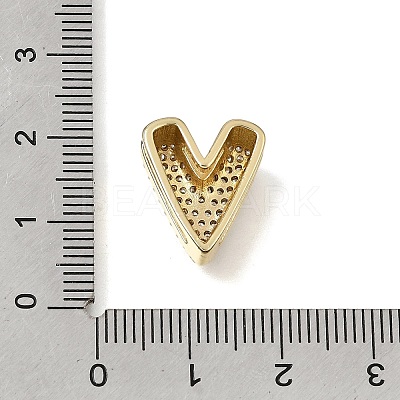 Brass Micro Pave Clear Cubic Zirconia Beads CU-CBAEEA8-16G-1