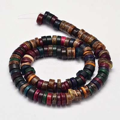 Natural Coconut Disc Bead Strands X-COCB-O002-02-1