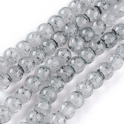 Spray Painted Glass Beads Strands GLAA-A038-B-49-1