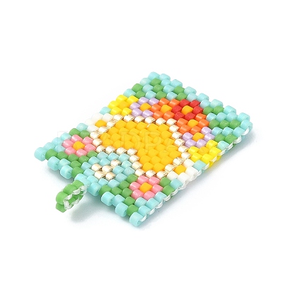 Handmade Japanese Seed Loom Pattern Seed Beads PALLOY-MZ00105-03-1
