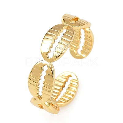 Brass Adjustable Cuff Rings for Women RJEW-B132-02A-G-1