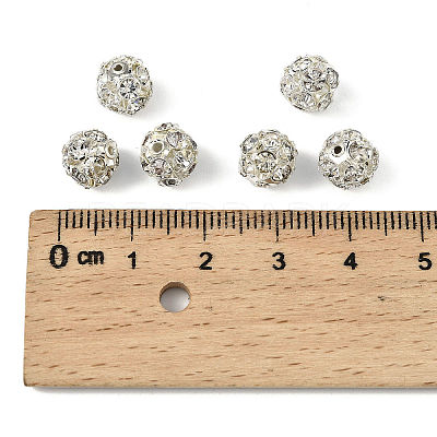 Brass Rhinestone Beads LS-RB-A019-8mm-01S-1