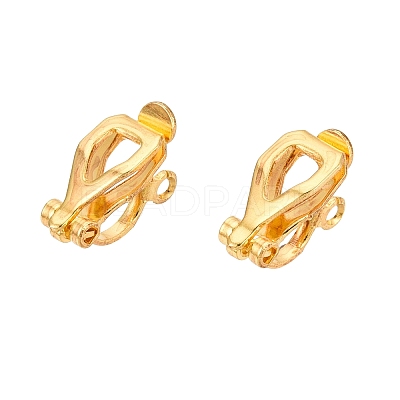 Iron Clip-on Earring Findings X-KK-R071-06G-1