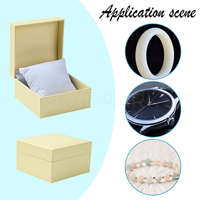 Paper Covered ABS Plastic Storage Boxes for Watches CON-WH20005-10B-1