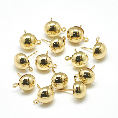 Brass Stud Earring Findings KK-T032-004G-1