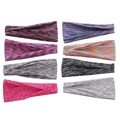 Polyester & Spandex Stretch Elastic Yoga Headbands OHAR-P021-09C-1