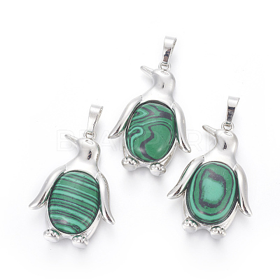 Synthetic Malachite Pendants G-L512-A20-1