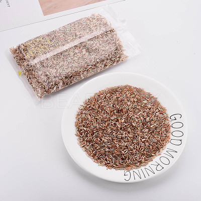 Plated Glass Bugle Beads SEED-S046-01B-39A-1
