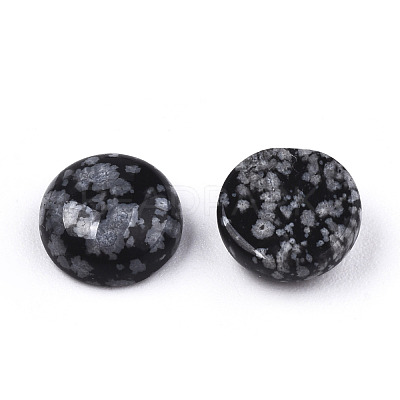 Natural Snowflake Obsidian Cabochons G-N326-59B-1