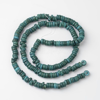 Dyed Natural Coconut Disc Bead Strands COCB-O003-07J-1