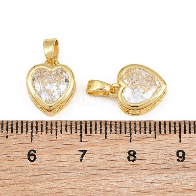 Brass Pave Clear Cubic Zirconia Charms CU-CBAA571-06G-1