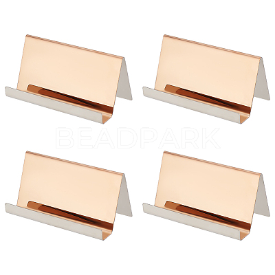 Rectangle 304 Stainless Steel Business Card Holder AJEW-WH0470-88RG-1