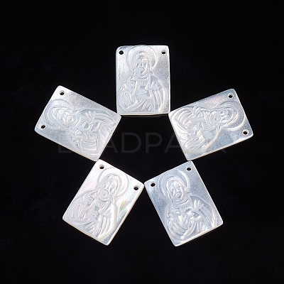 Natural White Shell Pendants LS-SSHEL-D083-29B-1