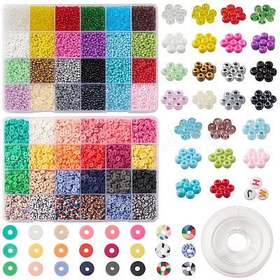 DIY Heishi Surfer Bracelet Making Kit DIY-FS0004-81-1