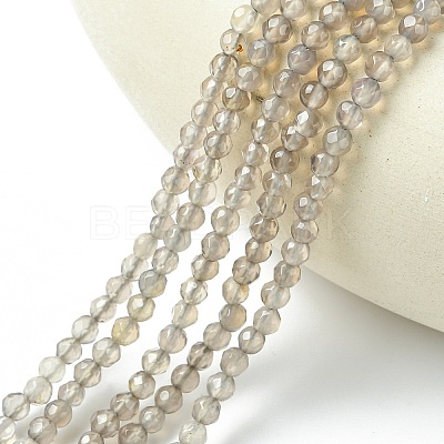 Natural Agate Round Beads Strand X-G-L084-4mm-08-1