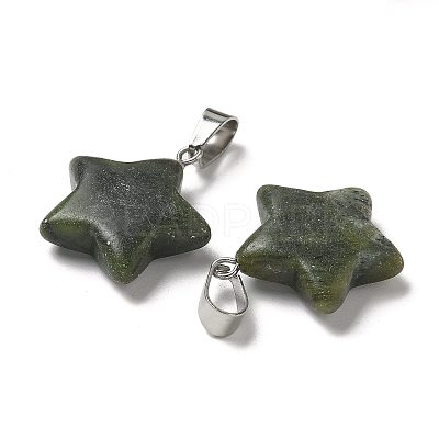 Natural Southern Jade Pendants G-B127-12P-10-1