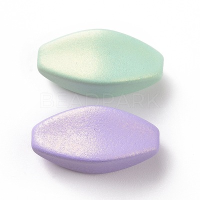 Rubberized Style Acrylic Beads OACR-F005-03A-1
