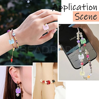 16Pcs 8 Colors Glass Beads Strands LAMP-CJ0002-06-1