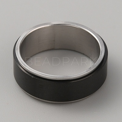 304 Stainless Steel Plain Rotating Finger Ring RJEW-WH0011-10C-EB-1