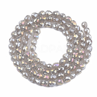 Electroplate Glass Beads Strands EGLA-T008-15A-1