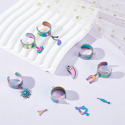 DIY Charm Cuff Ring Making Kit STAS-UN0051-37-1