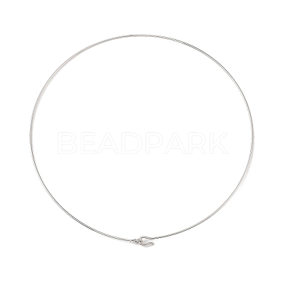 304 Stainless Steel Choker Necklaces NJEW-Q348-04P-1-1