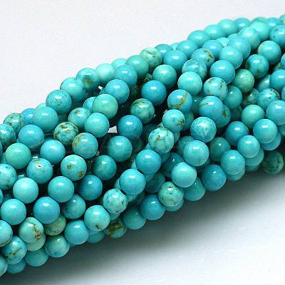 1 Strand Natural Howlite Beads Strands X-TURQ-G103-6mm-01-1