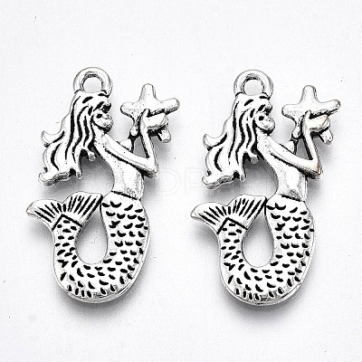 Tibetan Style Alloy Pendants TIBE-S323-084AS-RS-1