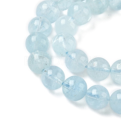 Natural Aquamarine Beads Strands G-D334-A01-6mm-1