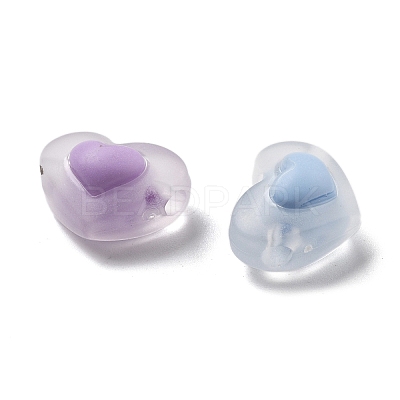 Frosted Transparent Acrylic Beads OACR-A032-27-1