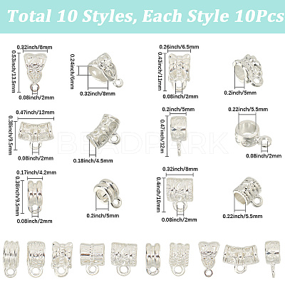 100Pcs Alloy Cord Ends Kits DIY-SC0029-58S-1