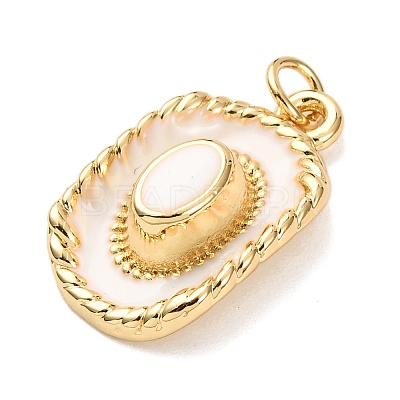 Brass Enamel Pendants KK-K408-66G-06-1