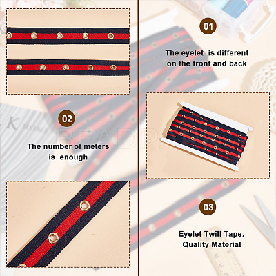 Cotton Herringbone Ribbon SRIB-WH0011-067A-1