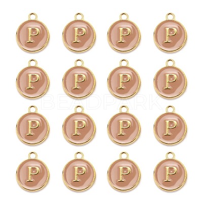 Golden Plated Alloy Enamel Charms X-ENAM-S118-06P-1