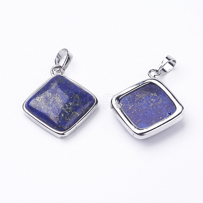 Natural Lapis Lazuli Pendants X-G-E420-05P-1