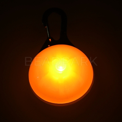 Plastic & Iron LED Collar Light AJEW-P080-03-1